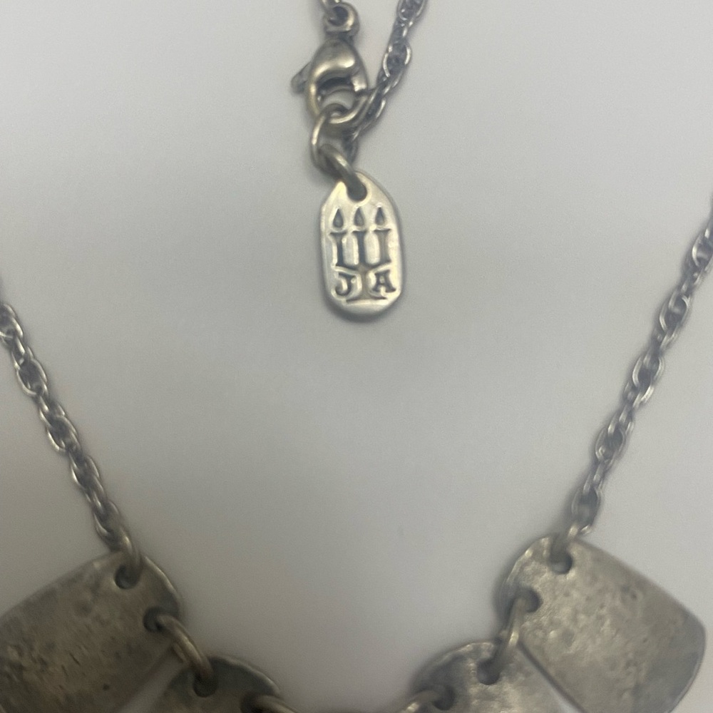 ⭐️JAMES AVERY⭐️ Set - Hammered Square Link Earring and Necklace - Retired - Picture 8 of 15